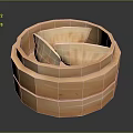 Delicious Fresh Steamed Dumplings Served in Traditional Bamboo Steamer Basket