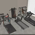 Modern Home Gym Fitness Equipment With Treadmills And Strength Training Machines