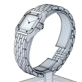 Elegant Gold Bracelet Watch On Transparent Display Stand With Price Tag €231000