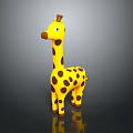Yellow Giraffe Shaped Inflatable Kids Toy For Daily Play Use