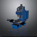 Industrial Blue Vertical Milling Machine with Worktable Spindle And Control Panel