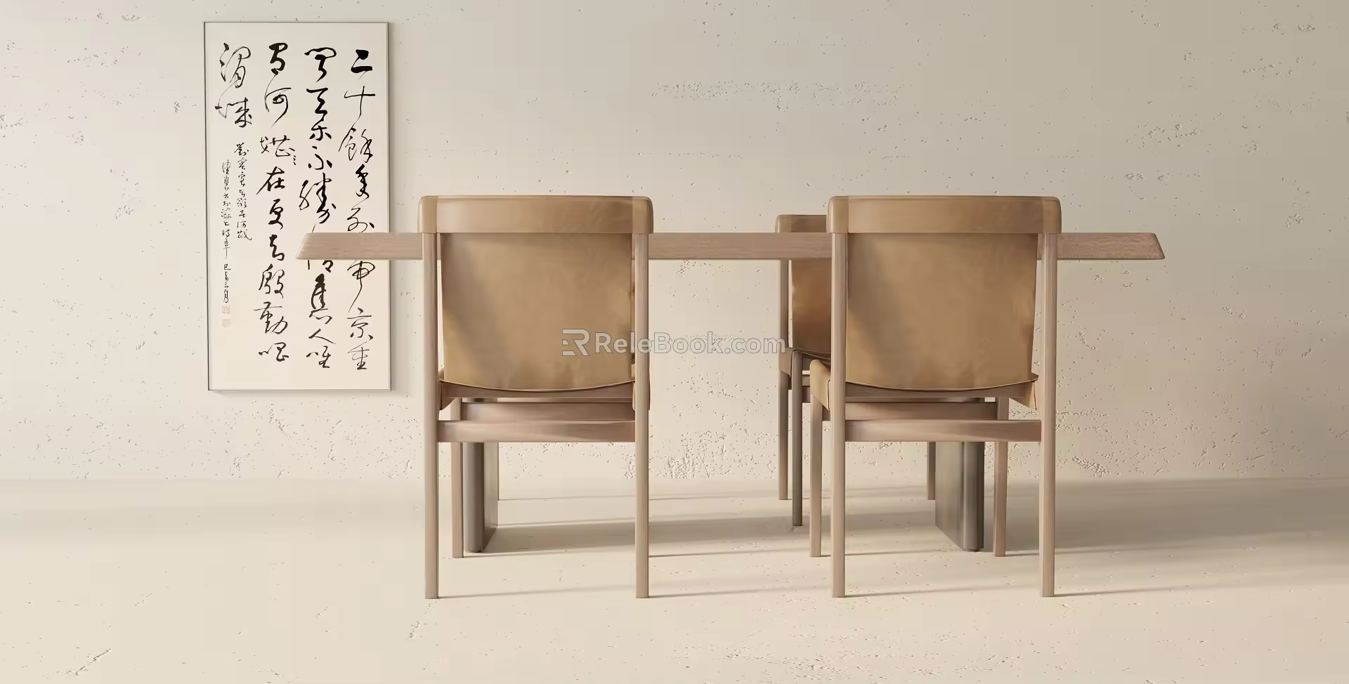 Modern Dining Table and Chair Combination Dining Table Combination 3d model