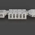 Highly Detailed 3D Sci Fi Spaceship Model With Futuristic Exterior Design