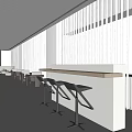 Modern Conference Room Interior With Large Table Ergonomic Chairs And Projector Screen