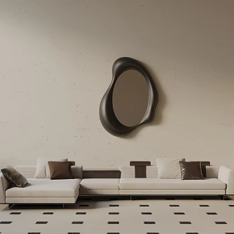 Modern three-seat sofa 3d model