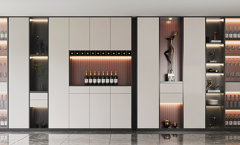 Modern Wine Cabinet 3d model