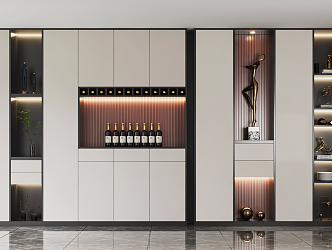 Modern Wine Cabinet 3d model