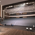 Auditorium Report Hall Performance Hall Theatre 3d model