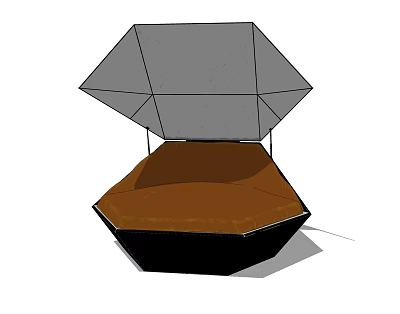 Modern Double Bed Outdoor Bed 3d model Modern Double Bed Outdoor Bed 3d model