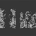 Abstract Organ And Hair Structure Formed By Silver Particles Visual Design
