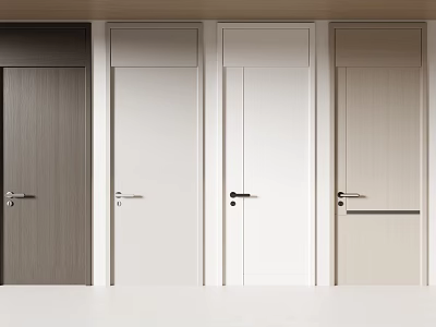 Various Design Swing Doors For Modern Home Interior With Different Colors And Finishes 3d model