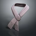 Featured Pastel Knotted Scarf With Soft Tassels And Smooth Texture On Dark Background