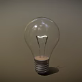 Transparent Light Bulb With Filament Structure And Metal Threaded Base For Home Furniture