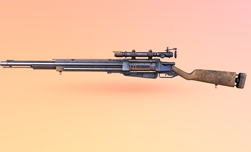 Wild West Rifle 3d model