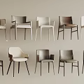 Modern Style Dining Chairs With Various Designs Wooden Legs And Upholstered Seats For Home Decor