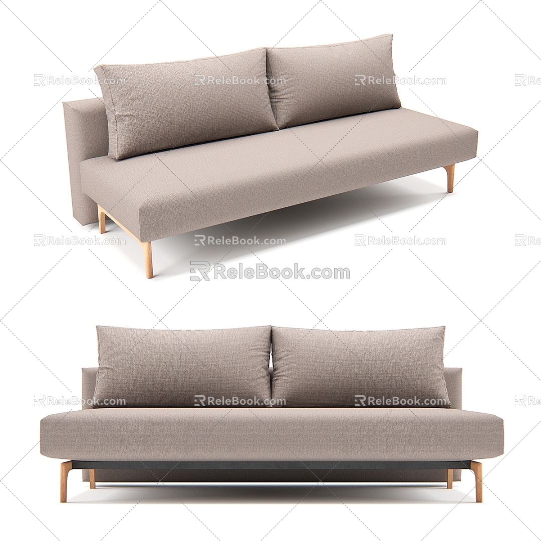 Double Sofa Combination Leisure Sofa Living Room Sofa Double Sofa Home Furniture Simple 3d model