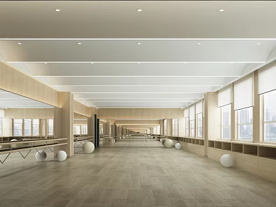 Modern Dance Classroom 3d model