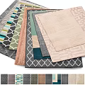 Square Rugs With Various Patterns Colorful Textures And Geometric Designs For Home Decor