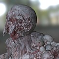 Zombie Terror Mutant Monster Zombie Skull Cranial Body 3d model