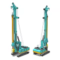 Blue And Yellow Industrial Drilling Rigs With Tracked Chassis And High Column Structure