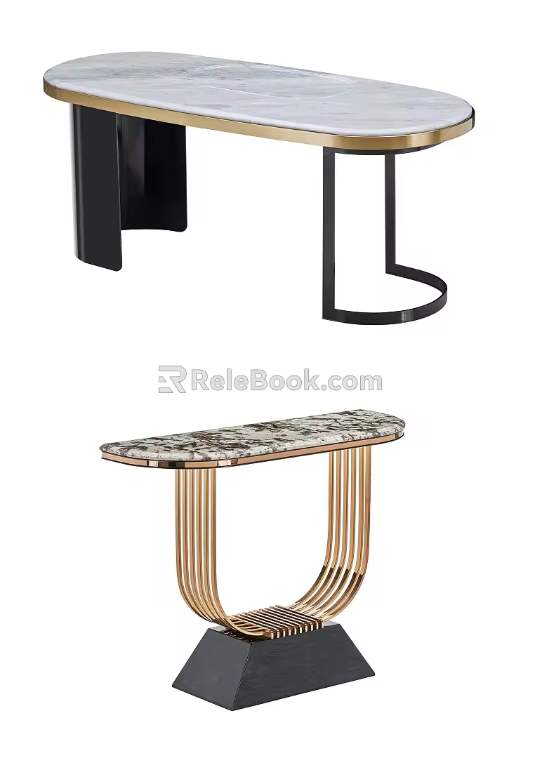 End View Desk 3d model