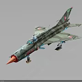 Military Aircraft Model Camouflage Green With Red Nose Detailed Design Markings On Black Reflective Surface