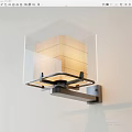 Modern Minimalist Wall Lamp With Linen Shade And Metal Frame Wall Mounted Design