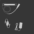 Black LED Strip Decorative Lights with Power Adapter and Cables for Home Decoration