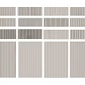 Multiple Wall Panels Designs Featuring Diverse Texture Patterns And Color Choices 3d model