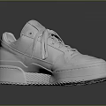 White Classic Leather Casual Sneakers With Thick Sole And Lace Up Design