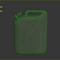 Green 20 Liter Jerry Can With Metal Nozzle And Handle Design