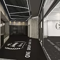 Jump Dance Fitness Studio With Wooden Floor Large Windows And Gray Walls