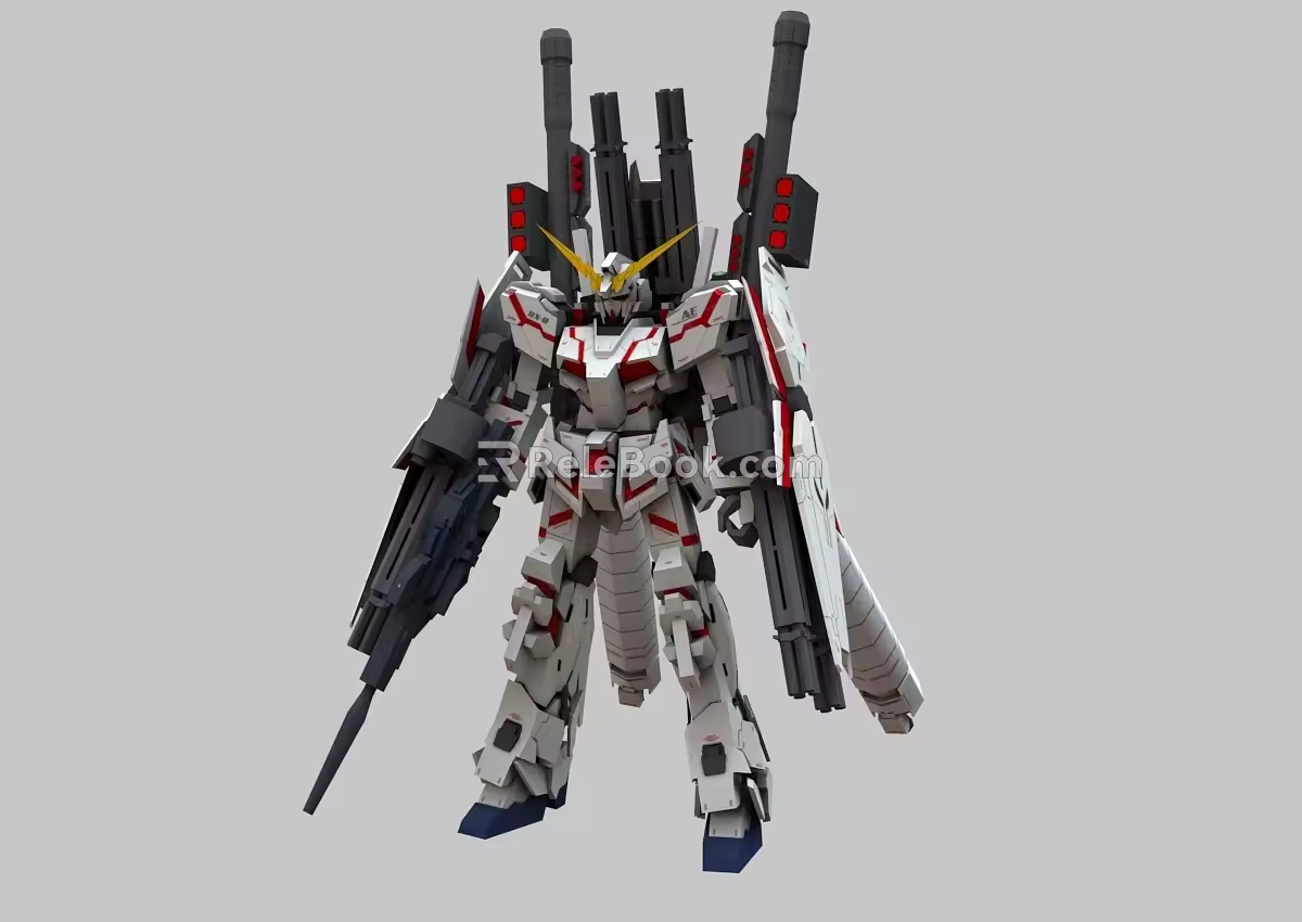 Robot Armed Robot Science Fiction Robot War Machine Mobile Soldier Gundam Transformers 3d model