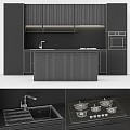 Cabinet sink range hood rack mattingwood 3d model