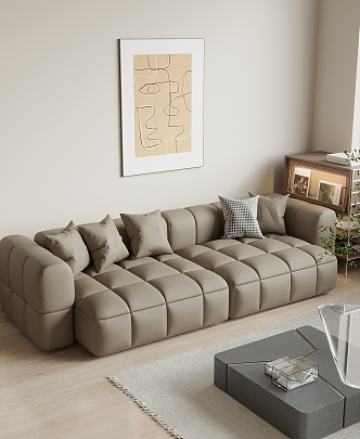 Leather two-seat sofa Leather two-seat sofa 3d model