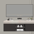 Modern Bathroom Cabinet Bathroom Counter Basin Bathroom Decoration Mirror Cabinet Sink 3d model