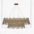 Elegant Modern Glass Chandelier With Layered Petal Design For Interior Decor