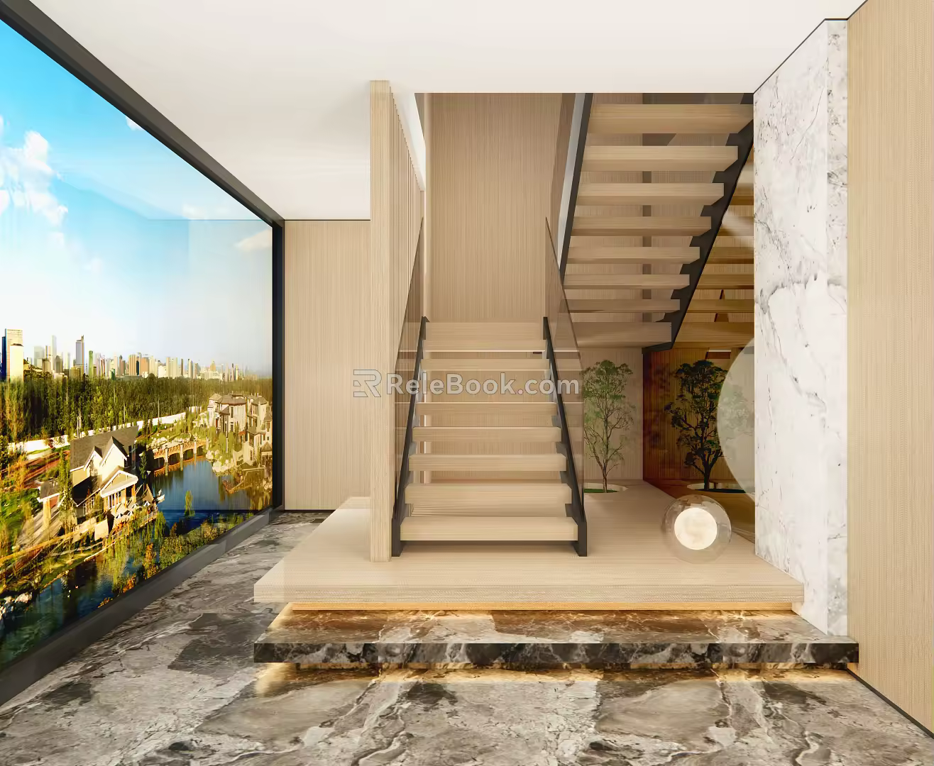 Modern Stairs Simple Stairs 3d model