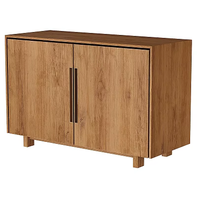 Wooden Entryway Cabinet Sideboard With Two Door Simple Design And Legs 3d model