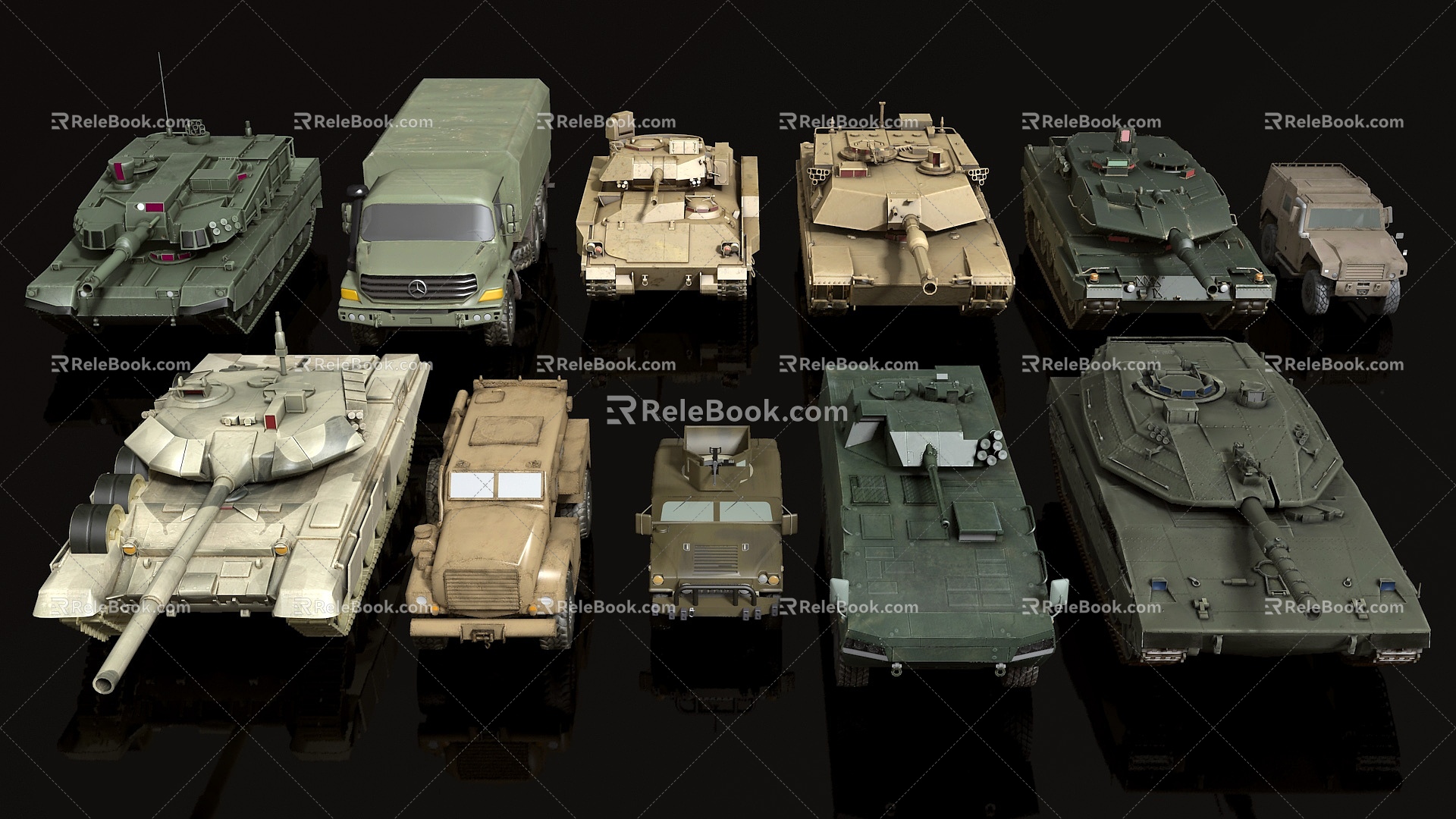 Tank armored vehicle transport vehicle heavy tank 3d model