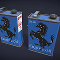 Commercial Blue Engine Oil Drums With Horse Design And 30L50