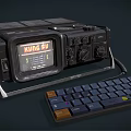 Retro Computer With Kung Fu Display Screen And Classic Mechanical Keyboard