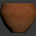Decorative Orange Terracotta Pot With Geometric Pattern Design And Handcrafted Texture 3d model