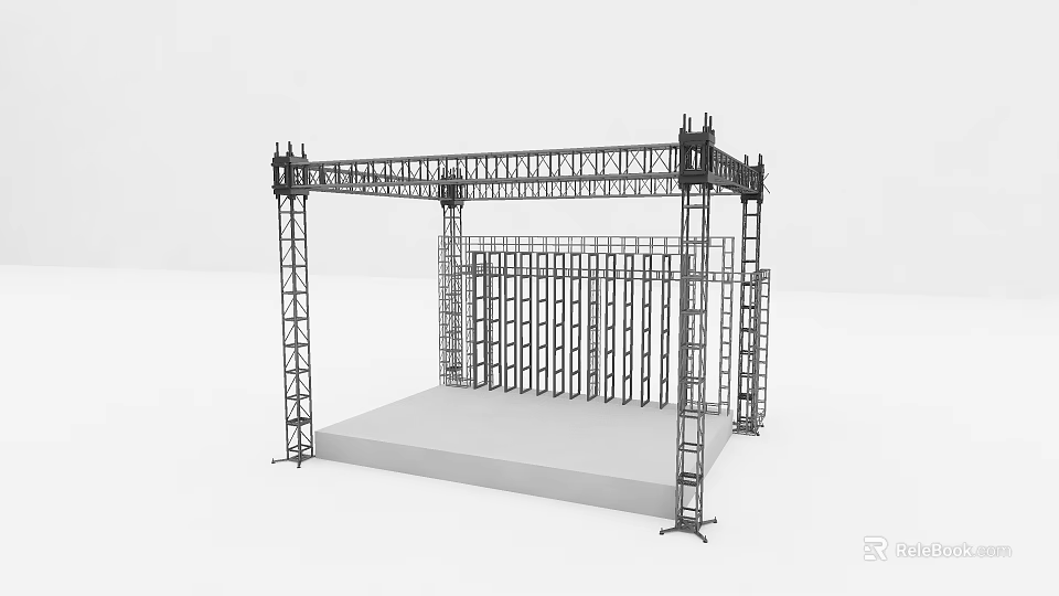 Professional Commercial Equipment With Metal Truss Stage Platform And Frame Structure 3d model 