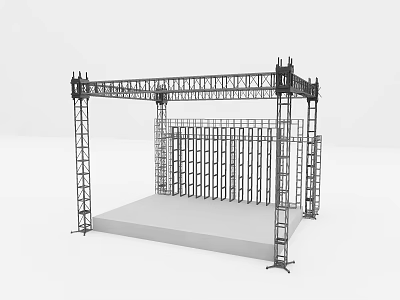 Professional Commercial Equipment With Metal Truss Stage Platform And Frame Structure 3d model