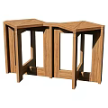 Monotropa Modern Bench Nordic Bench Log Bench Shoe Changing Bench 3d model