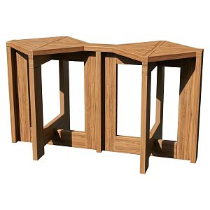 Monotropa Modern Bench Nordic Bench Log Bench Shoe Changing Bench 3d model