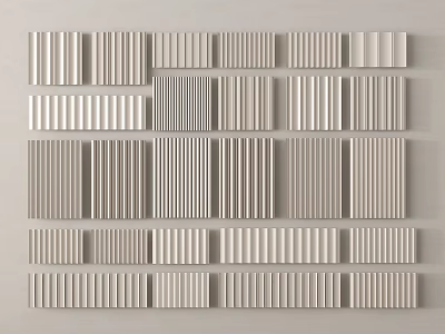 Modern Textured Wall Panels Collection With Various Designs And Patterns 3d model