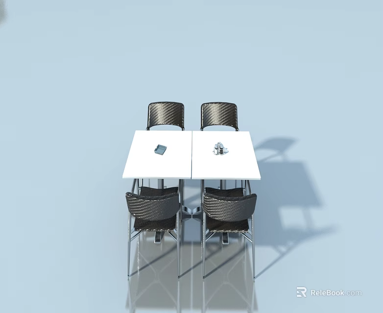 Modern Open Kitchen Interior Design With Stylish Swing Door Features 3d model