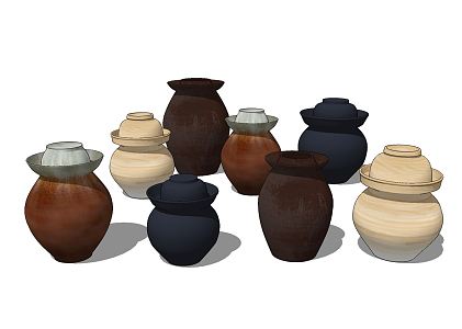 Modern Pottery Jar Ceramic Jar Pottery Jar 3d model